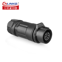 Cnlinko IP68 connecteur étanche fil câble prise prise M12 3 broches led lampe Circuit électronique connecteur métal plastique