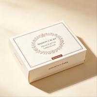 Boîte à chocolat avec logo personnalisé, idéale pour la présentation en magasin, les cadeaux de fête, les confiseries et produits de boulangerie haut de gamme