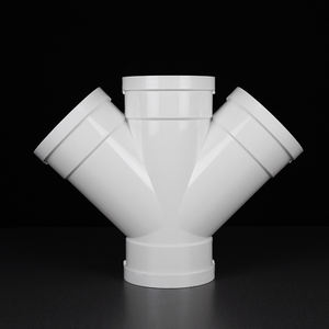 Connecteurs <span class=keywords><strong>PVC</strong></span> à quatre voies <span class=keywords><strong>PVC</strong></span> <span class=keywords><strong>45</strong></span> degrés WYE latéral <span class=keywords><strong>Te</strong></span> - Product Image 4