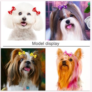 Floral <b>Dog</b> Hair Bows Polyester Pet Grooming Accessories Sweet Style Spring For <b>Dogs</b> - Product Image 4