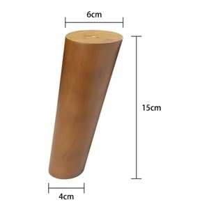 Solid Unfinished Brown Rubber Wood Modern Furniture Legs for TV Bench Coffee <b>Table</b> Bedroom Workshop Living Room Hospital Outdoor - Product Image 3