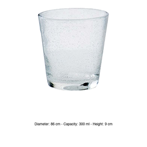 Vaso de Vidrio Transparente para Agua, 30 cl, Altura 9 cm, Diámetro 8.6 cm, M1934 - Product Image 3