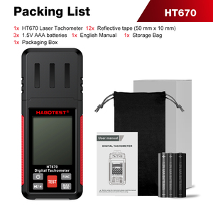 Habotest Ht670 Kỹ Thuật Số Máy Đo Tốc Độ Máy Đo Tốc Độ Máy Đo Tốc Độ Động Cơ Không Tiếp Xúc Đo Tốc Độ Cầm Tay Máy Đo Tốc Độ - Product Image 5