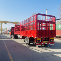 Semi-remorque en acier JINFENG de haute qualité, 2/3/4 essieux, capacité de charge de 50-70 tonnes, train de roulement robuste standard/personnalisé
