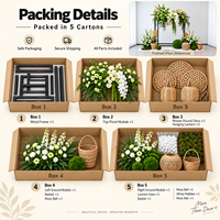 Arche de mariage en fleurs de soie et plastique sur mesure, détachable, avec fond circulaire en bois, durable, pour décoration événementielle naturelle