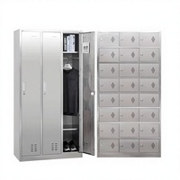 Armoire de rangement à 4 portes en acier inoxydable 304 pour atelier sans poussière, cantine du personnel, salle de sport, fabriquée en Chine, modèle Gyg001