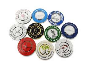Promosi Logo kustom turnamen Golf Club penanda bola dapat dilepas koin bola dengan magnet - Product Image 4