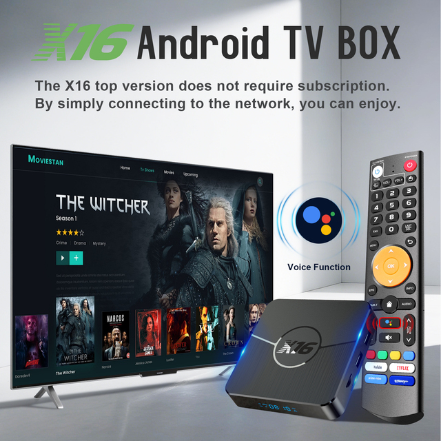 Lifetime Free Streaming Media Heat Player Vseebox 4+32GB Super Box X16 Set-top Box Amlogic S905W2 8K Smart Android TV Box