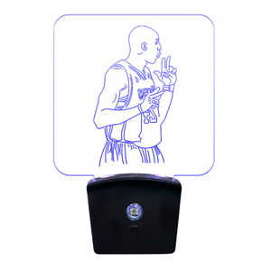 Negro Blanco UE EE. UU. PLUG 3D Night Light Lámpara de enchufe de pared para niños o decoración de dormitorio - Product Image 2