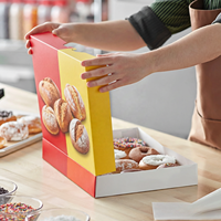Boîte d'emballage de luxe personnalisée imprimée sur mesure avec logo, pliable, grande capacité (6 pièces) pour gâteaux et cupcakes, avec fenêtre