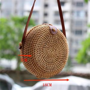 Purse Hobo Mini Tote tự nhiên mây Túi Handmade Vòng mây túi dệt tay bãi biển túi cho phụ nữ - Product Image 2