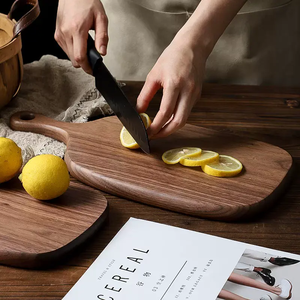 Piatto da portata per bistecca in noce nera in legno massello tagliere giapponese tagliere in legno massello per uso domestico - Product Image 2