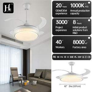 Minimalist <b>Bedroom</b> Led <b>Ceiling</b> <b>Fans</b> Acrylic Iron Bladeless <b>Ceiling</b> <b>Fan</b> Swinging Full Spectrum <b>Ceiling</b> <b>Fan</b> with Light Spotlights - Product Image 5