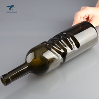 Bottiglia di Champagne Vuota da 750ml, Verde Antico, Mini Formato, con Coriandoli Dorati, Modello Ace of Spade - Prezzo all'Ingrosso