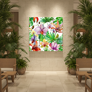 Impression sur toile de <span class=keywords><strong>fleurs</strong></span> <span class=keywords><strong>tropicales</strong></span> vibrantes, décoration murale pour la maison et le bureau - Product Image 6