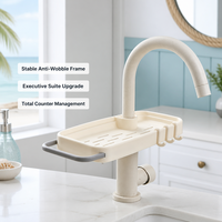 Organisateur de Robinet Multifonctionnel Pratique, Accessoire d'Évier de Cuisine Gain de Place