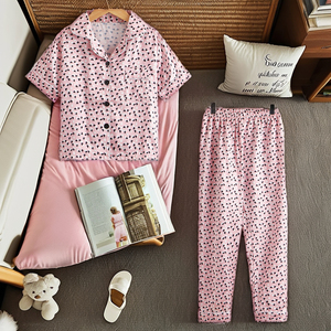 Enfants été Satin <span class=keywords><strong>pyjama</strong></span> ensemble 2 pièces personnage vêtements de nuit pour filles dessin animé pyjamas par enfants soie - Product Image 4