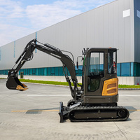 Promotion : Mini-excavatrice sur chenilles compacte 1,2 tonne, 3 tonnes, 5 tonnes avec moteur pour usage domestique