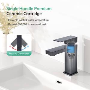 Grifo Mezclador de Agua Inteligente de Alta Calidad CUPC NSF, Grifo de Lavabo Negro Mate a Bajo Precio - Product Image 5