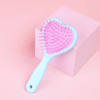 Mini brosse démêlante en forme de cœur pour femmes, coussin d'air, peigne de massage mignon pour filles, 15*7 cm, outils de coiffage, facile à transporter