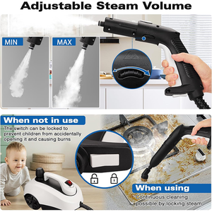 Limpiador de <span class=keywords><strong>vapor</strong></span> de alta temperatura, <span class=keywords><strong>vapor</strong></span> eléctrico portátil para alfombras, suelo, cocina y coche, <span class=keywords><strong>limpieza</strong></span> de <span class=keywords><strong>vapor</strong></span> potente de alta presión - Product Image 6