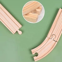 Train éducatif en bois pour tout-petit avec rails en bois Train extensible modifiable ensemble de jouets Train en bois ensemble