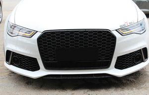 Cubierta de parachoques delantero de coche negro brillante de nueva condición para <span class=keywords><strong>Audi</strong></span> A6 C7.5 S6 16-18 Kit de carrocería estilo RS6 Sistemas de carrocería - Product Image 5