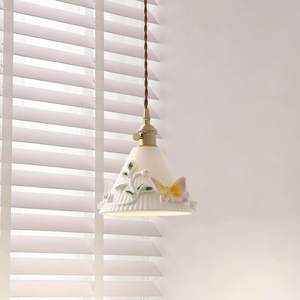 French Country Style Pendant <b>Light</b> 200x280mm LED E27 Gold Round <b>Single</b> Head For Bedroom Living Room Study - Product Image 4