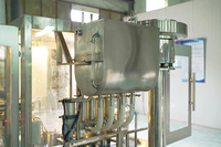 Machine d'emballage rotative BRS à 4 buses pour sachets préformés avec bec verseur, pour boissons, jus, yaourt, ketchup, doypack