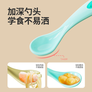 Ensemble cuillère et fourchette d'alimentation pour bébé, matériel PP, ustensiles d'apprentissage pour nourrissons de 0 à 12 mois - Product Image 4