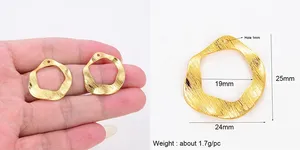 Malocchio, goccia lacrima, in ottone a base di gioielli fai da te ciondolo attaccamento, placcato in vero oro, non facile da offuscare N29 - Product Image 5