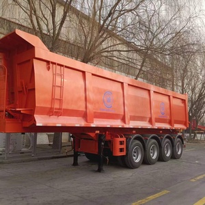 Tracteur camion semi-<span class=keywords><strong>remorque</strong></span> 4 <span class=keywords><strong>essieux</strong></span> semi-<span class=keywords><strong>remorque</strong></span> à benne basculante 3 <span class=keywords><strong>essieux</strong></span> en forme de U camion à benne basculante prix bon marché en stock - Product Image 1