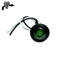 Feu de position latéral rond à LED de 3/4 pouce, 1 LED ambre/rouge/blanc, 12V, feu de position latéral à LED, lentille orange et transparente