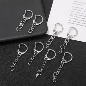 Anneau en D en alliage, crochet porte-clés, chaîne métallique, accessoires de bijoux DIY, collection Printemps 2026, origine Yiwu AC4758 - Product Image 1