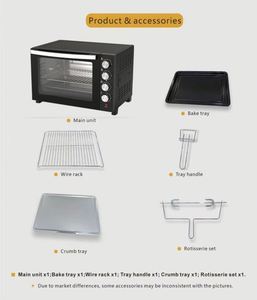 Four à pizza électrique mécanique de 60 L, grande capacité, pour usage domestique, four grille-pain en métal, vente en gros d'usine - Product Image 5