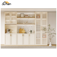 Buffet mural vintage en bois personnalisable pour la salle à manger à la maison ou à l'école Mobilier de maison avec chaise de