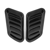 Couvre-aération de capot en ABS fibre de carbone avec bandes noires 33 cm – Accessoire extérieur universel pour voiture, installation facile avec ruban 3M