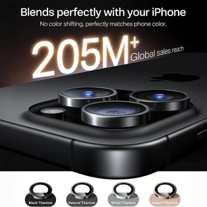 AR 9H เลนส์กล้องกันกระแทกขอบสีดำสำหรับ <span class=keywords><strong>iPhone</strong></span> <span class=keywords><strong>14</strong></span>/15/16/17 <span class=keywords><strong>PRO</strong></span> <span class=keywords><strong>MAX</strong></span> - Product Image 4