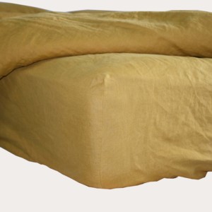 卸売ヴィンテージウォッシュ100% ピュアオーガニックフレンチ亜麻リネンベッドシーツキルト羽毛布団カバー寝具セット枕カバー付き - Product Image 1