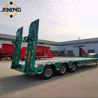 Remorque de tracteur fabriquée en Chine, prix bas, nouvelle remorque de camion à bas prix pour Dubaï, remorque à plateau surbaissé avec extension latérale