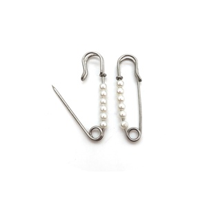 Atacado Grande Pérola Aço Inoxidável Vestuário Clutch Silver Pearl Broches Badge Lapel Pearl Pins Para Broche <span class=keywords><strong>DIY</strong></span> Artesanato Fazendo - Product Image 4