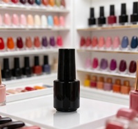 Bouteilles de vernis à ongles en verre de 8 ml, couleur personnalisée, vente en gros, flacons en verre vides uniques et élégants de 8 ml pour vernis à ongles avec pinceau