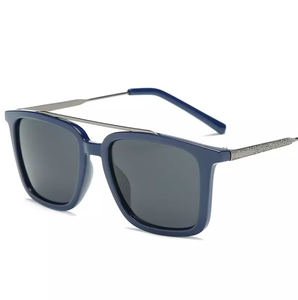 Lunettes de soleil carrées classiques en métal, design élégant, monture hybride durable en TR90 et métal, unisexe, pour la plage et les voyages - Product Image 2