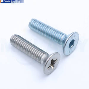 Vis à tête fraisée <span class=keywords><strong>hexagonale</strong></span> à longueur personnalisée MALAXY, 12 mm-30 mm, acier au carbone zingué - Product Image 1