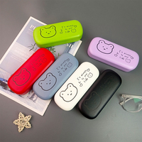 Étui à lunettes en PU durable et portable avec logo personnalisé Étui à lunettes de soleil à la mode Étui à lunettes mignon pour la vente en gros