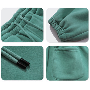 Pantalons de survêtement unisexes pour hommes, en coton épais et polaire, taille élastique, séchage rapide, logo personnalisé, streetwear, jogging - Product Image 6