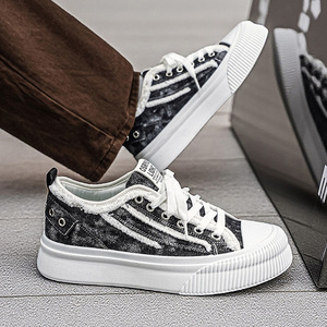 รองเท้าผ้าใบสไตล์ฮาร์เบอร์สำหรับผู้ชาย รุ่นซัมเมอร์ 2026 - ผ้าเดนิม ระบายอากาศได้ดี รองเท้าลำลองแบบสปอร์ต - Product Image 4