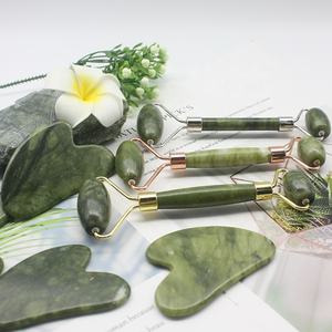 Alat Pijat Wajah <span class=keywords><strong>Gua</strong></span> <span class=keywords><strong>Sha</strong></span> Batu Giok Hijau Xiuyan Alami, Pemijat Wajah, <span class=keywords><strong>Gua</strong></span> <span class=keywords><strong>Sha</strong></span> Kulit Kepala, Batu Giok <span class=keywords><strong>Nephrite</strong></span> Guasha - Product Image 4