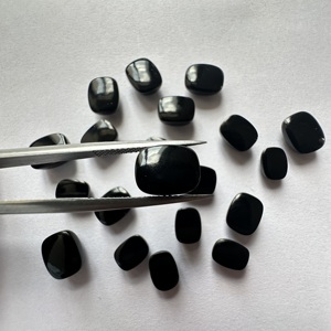 Onyx noir naturel, cabochon long en forme de coussin, 4x6-14x18, qualité AAA, pierre précieuse polie à la main pour la fabrication de bijoux - Product Image 4