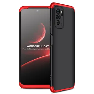 New Model GKK Shockproof 3 in 1 Hard PC Plastic Mobile Phone Protective Bags Back Cover Case For Xiaomi Redmi Note 10 / Note 10S